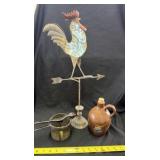 Antique Potato Ricer, Rooster Decor, and Glazed