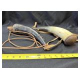 2 Black Powder Buffalo Horns with Straps