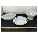 GlasBake and Milk Glass Fruit Bowl & More