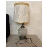 Hollywood Regency Style Glass Electric Lamp