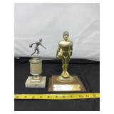1977 Football Trophy and Bowling Trophy