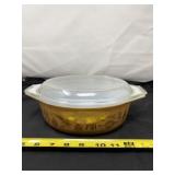 Pyrex Early American Gold Casserole Dish With Lid