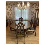 Cabriole Style Legged Table with Chair