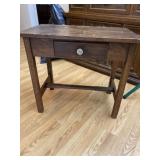 Wood Side Table With Single Drawer