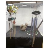 Wind Chimes and Resin Squirrel