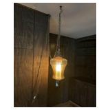 Amber Glass Swag Lamp