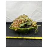 WestMoreland Satin Frosted Green Glass Fruit Bowl