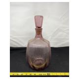 Blenko Art Glass Rose Pink Decanter Bottle