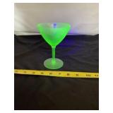 Vintage Uranium Green Cocktail Glass
