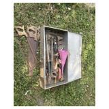 Saws, trimmers. Hammer, and funnel