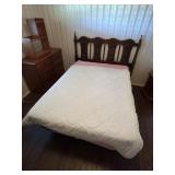 Full Size Bed with Head Board and Sheets