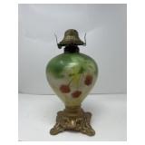 Oil Lamp Base Featuring a Strawberry