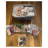 Tote with Lid and Crochet Magazines