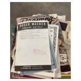 Crate of Music Books and Quilting Books Including