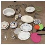Miscellaneous Lids, Trays and All on Floor