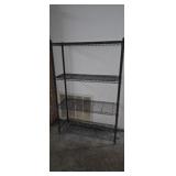 4-Tier Black Steel Wire Storage Shelving Unit