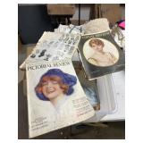 Tote With Lid and Pictorial Review Magazines