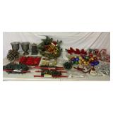 Christmas Ornaments and All on Table With Tote