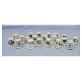 Porcelain U.S. State Souvenir Thimbles