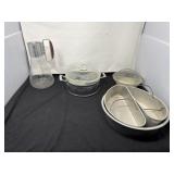 Fire King Covered Dish With Stand and All in