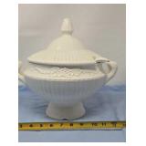 Vintage White Ceramic  Soup Tureen