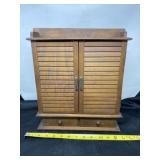 Wood Spice Cabinet With Empty Spice Jar