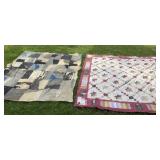72 x 84 Quilt in Rough Shape with 84 x 84 Quilt