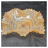 Marigold Glass Square Candy Dish