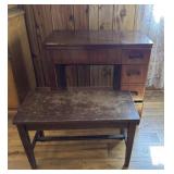Wood Sewing Cabinet Without Sewing Machine and