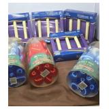 Satin Ornaments, 3 Lighted Candles