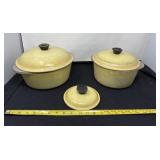 Club Pans with Lids and One Extra Smaller Lid