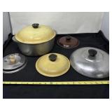 Hammered Cast Iron Aluminum Dutch Pan With Lids