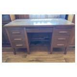 Wooden Double Pedestal Desk Measures 54 inches