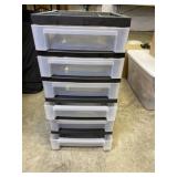 Six Drawer Plastic Storage Cabinet