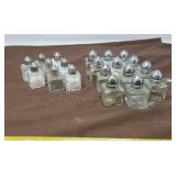 Clear Glass Mini Cube Salt and Pepper Shakers