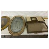 Mirror, Picture Frames and Oval Bubble Glass