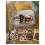 Tote with Lid and Cookbooks