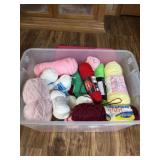 Tote with Lid and Different Colors Yarn
