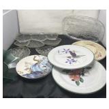Plates, Glass Trays and Relish Dishes