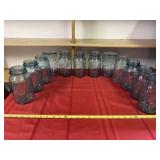 12 Blue Ball Jars