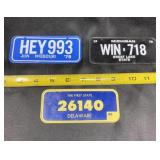 Small Metal License Plates 1979 and 1980