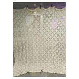 94x108 Hand-Crocheted Cream Bedspread