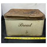 Copper Toned Lid Bread Box With Some Rust