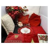 Christmas, Towels, Doiley, Mug, Pillows and