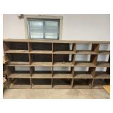 Wood Shelf Unit Measures 108 Inches Wide x 15.5