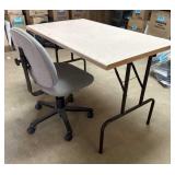 Heavy Countertop Fold Up Legs Table 27 x 47 With