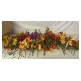 Fall Artificial Flowers and Pumpkins.