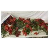 Artificial Red And White Flowers