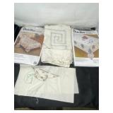 Bucilla Windblown Violets Tablecloth Kit,