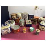 Empty Advertising Tins